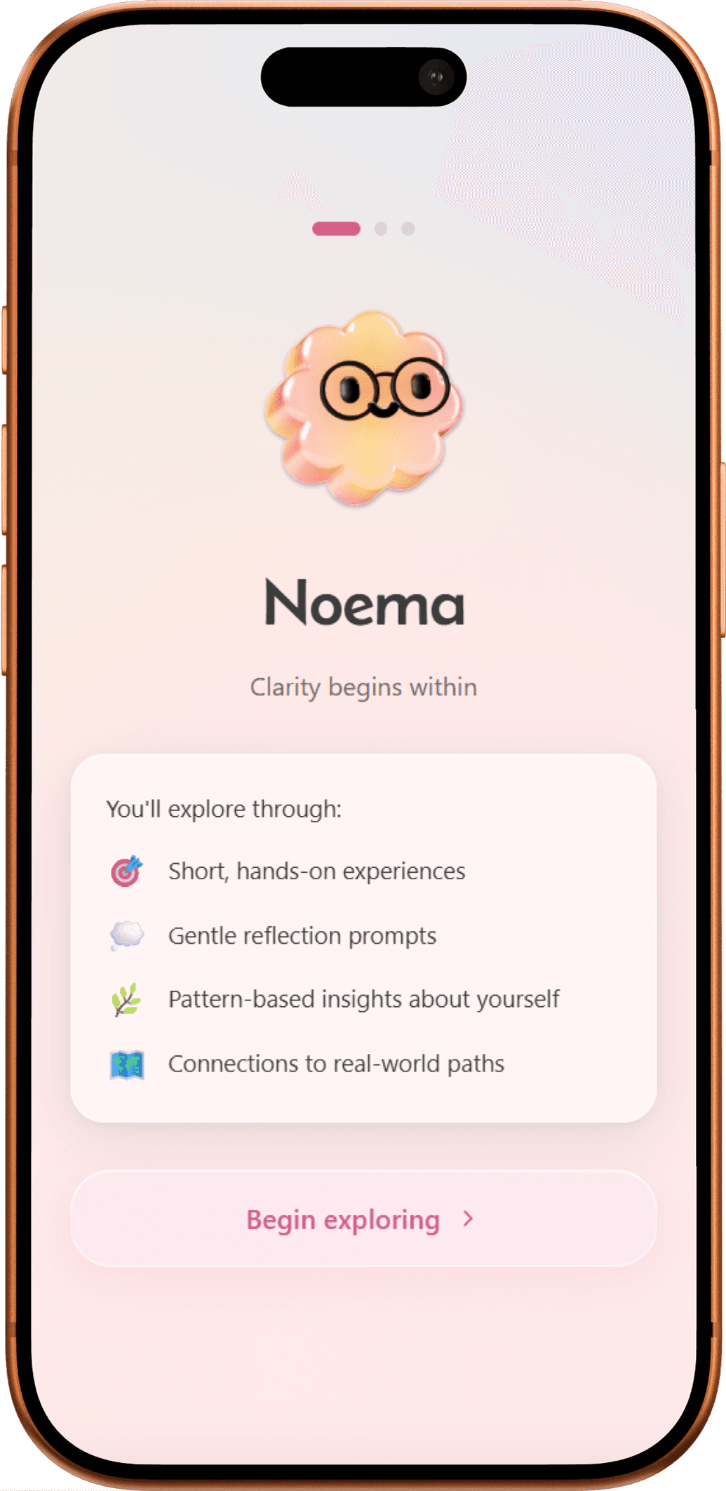 Noema onboarding interface