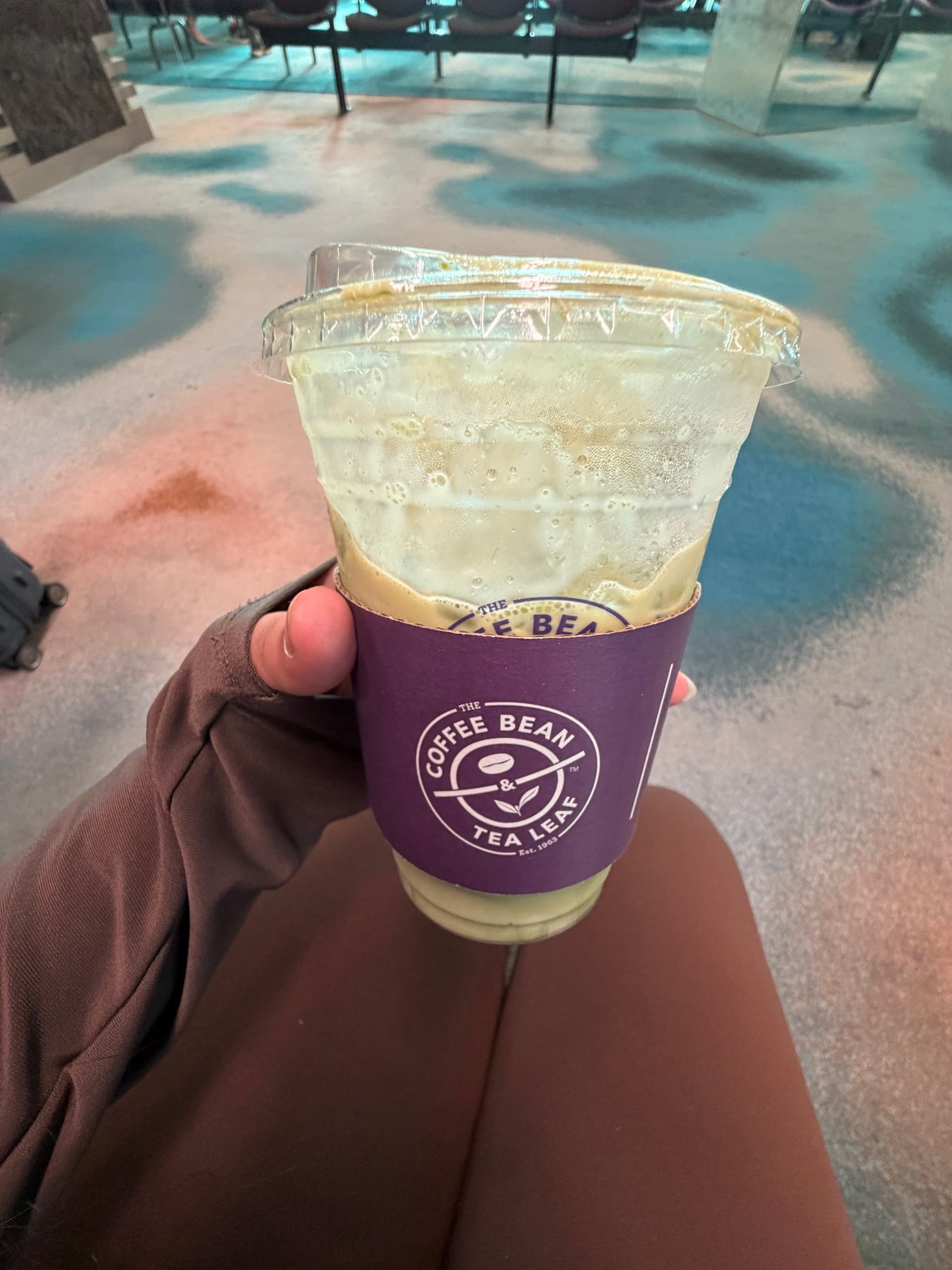 A matcha drink